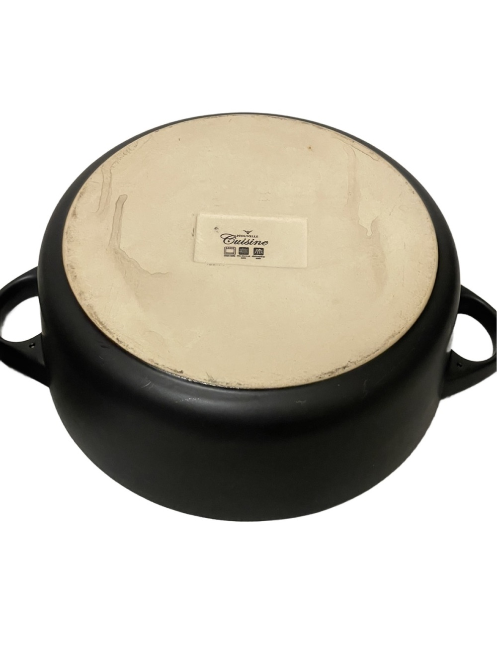 Nouvelle Cuisine Black Cast Iron Dutch Oven Pan with Lid - Picture 13 of 16